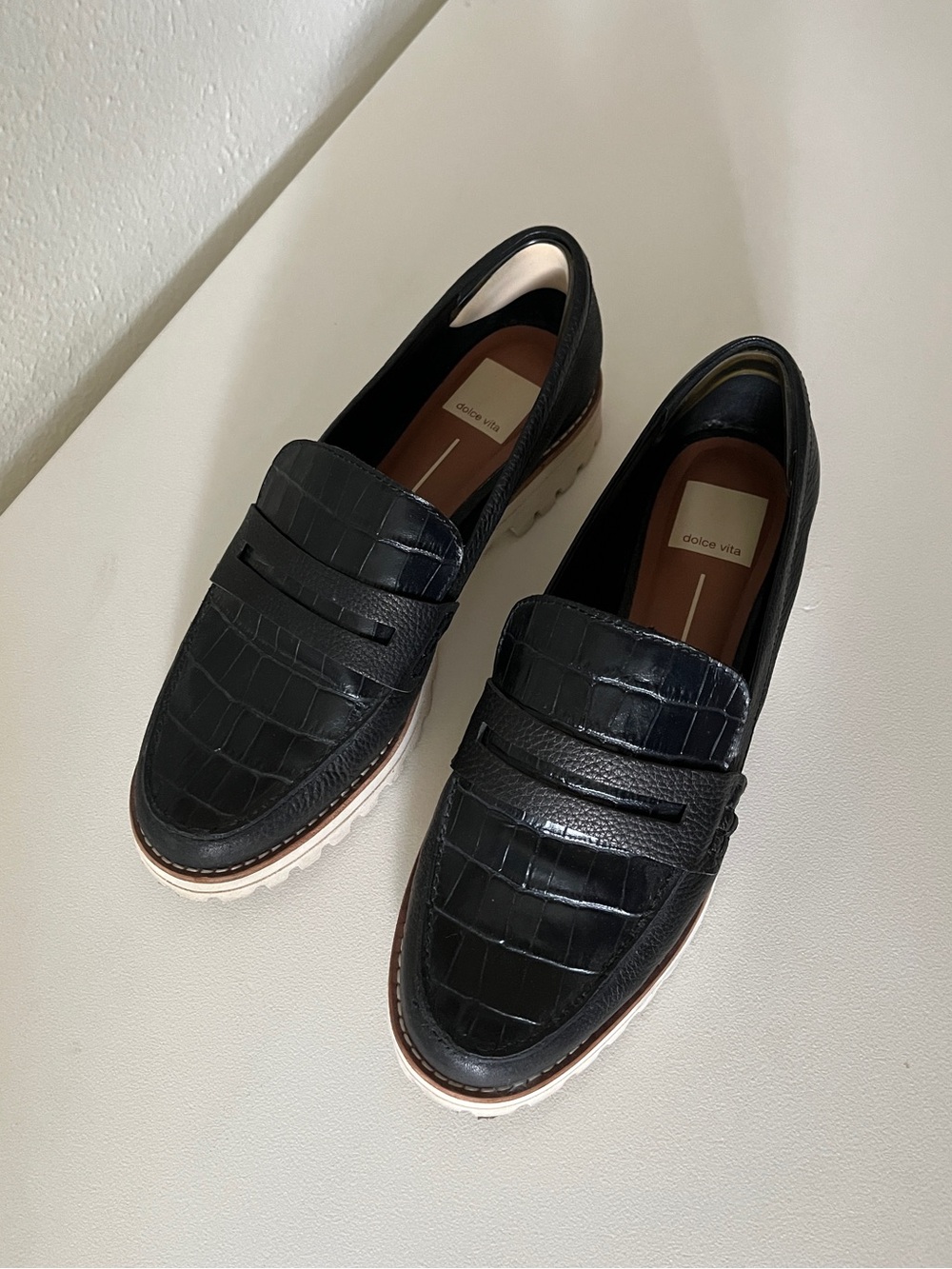 Lug sole loafers